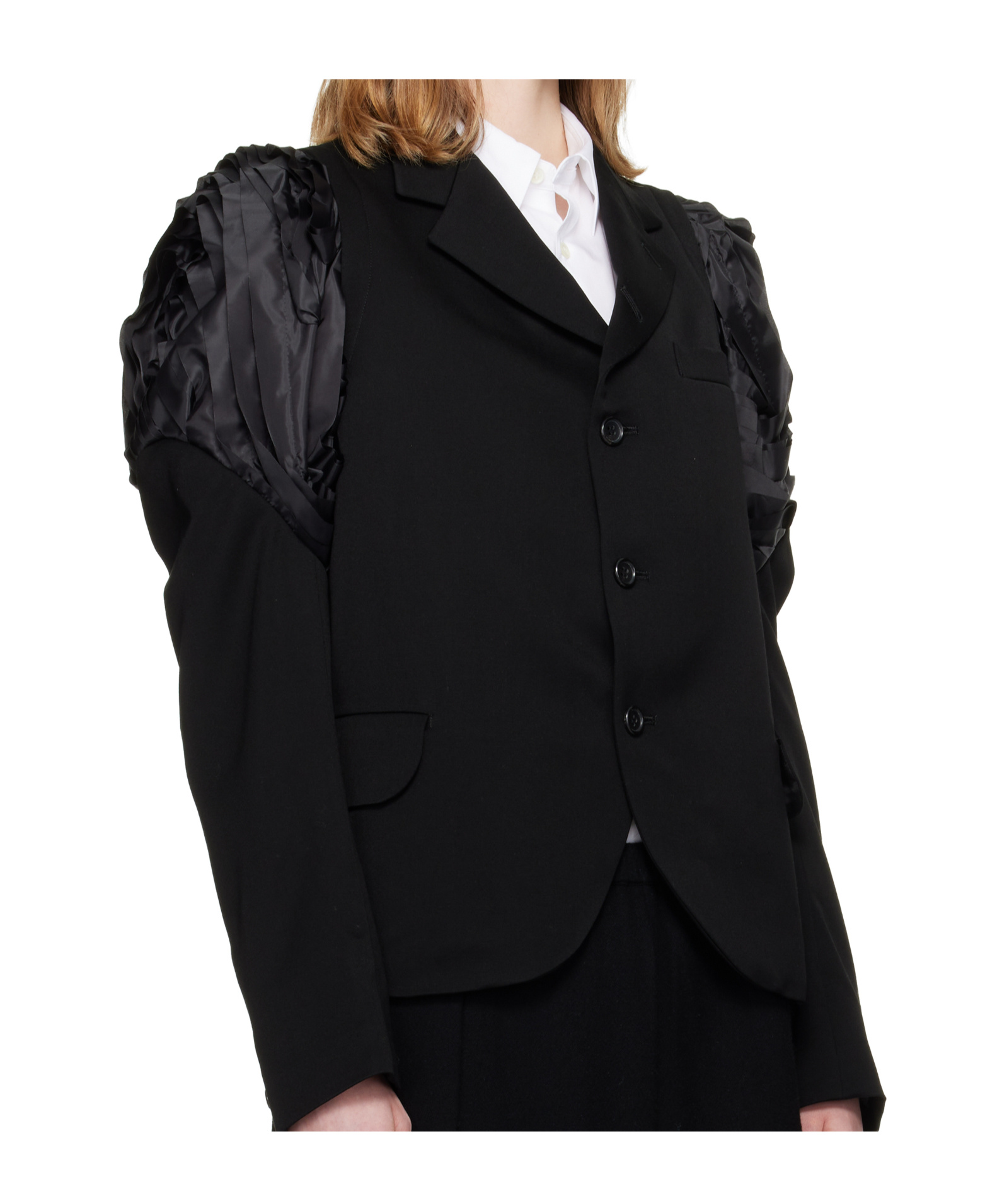 Comme Des Garçons Long-sleeved Suit Jacket In Black