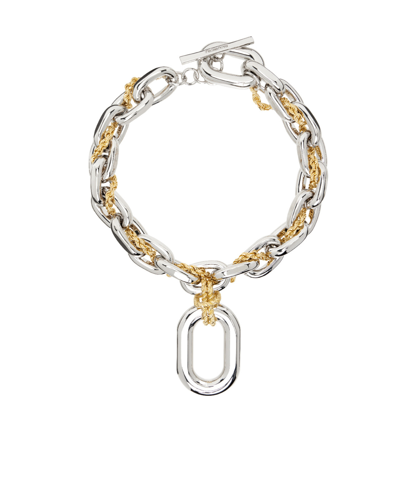 Rabanne Xl Chain Pendant Necklace In Metallic
