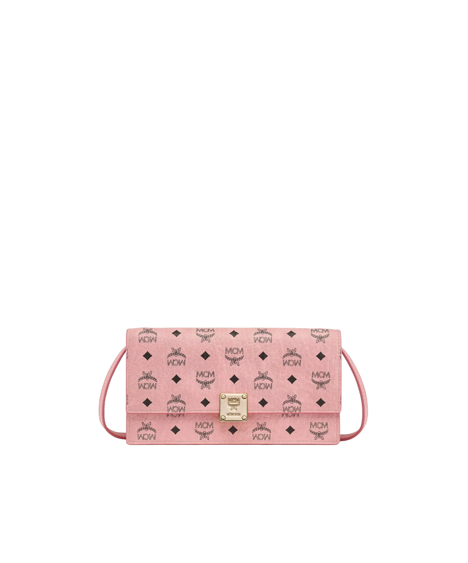 Mcm Aren Crossbody Wallet In Visetos