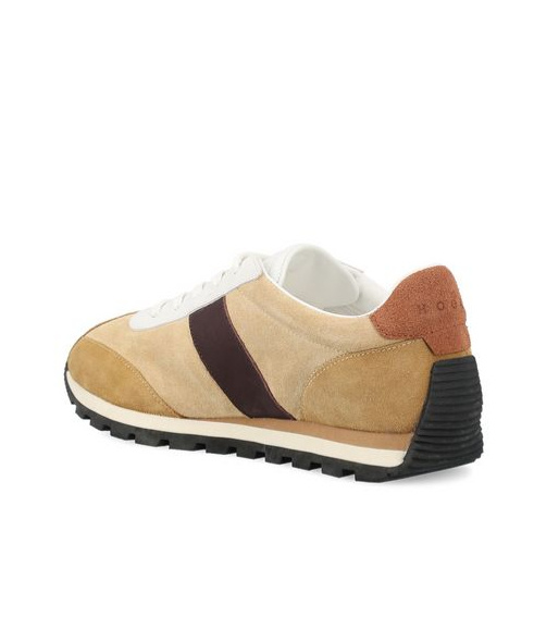 Hogan H671 Panelled Suede Sneakers In Nude