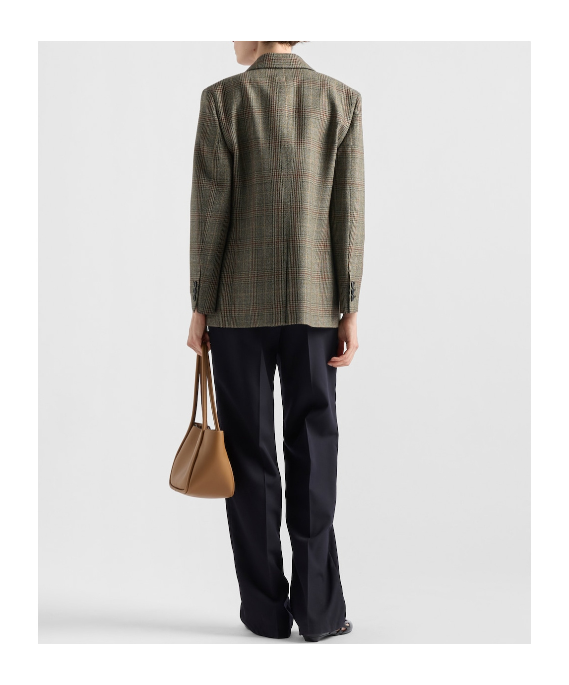 Prada Embellished Wool Gabardine Wide-leg Pants In Blue