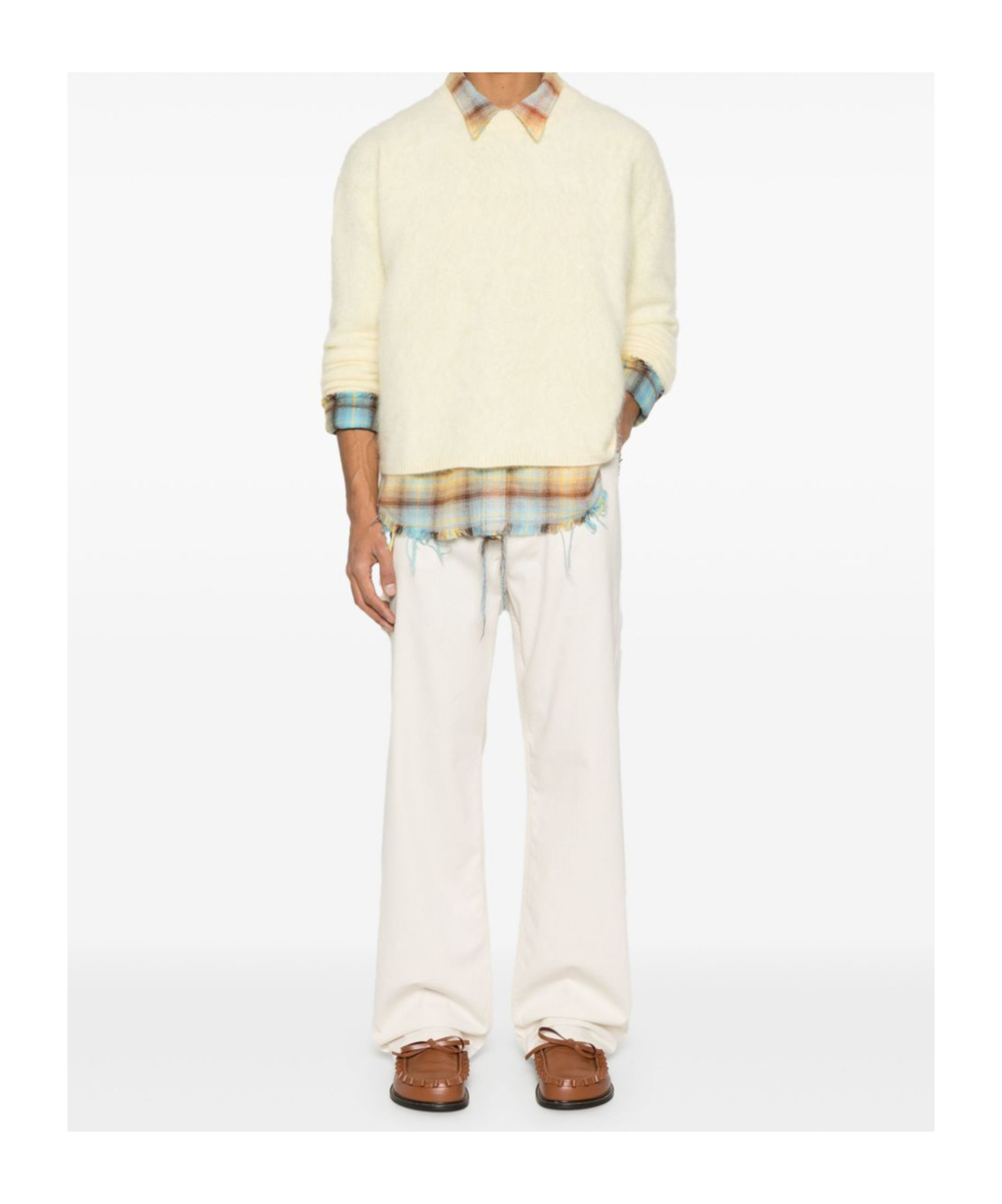 Marni Jeans With Belt Loops In White