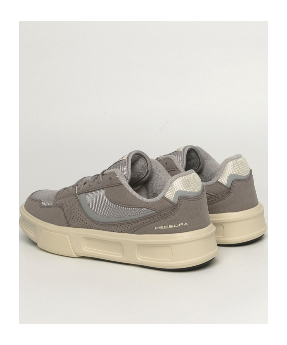 Fessura Low-cut Lace-up Sneakers In Nude