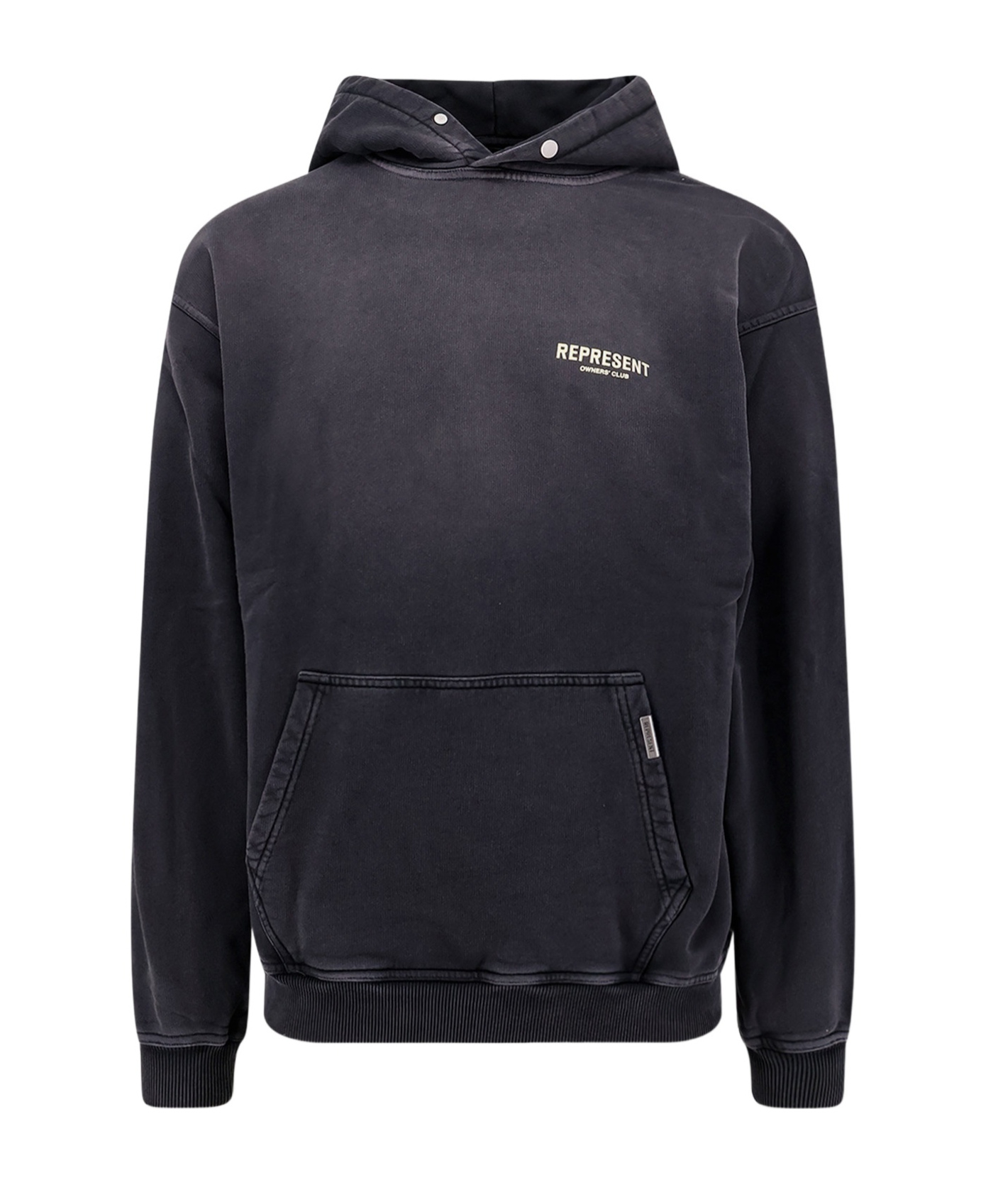 Represent Hooded Sweatshirt Oversized Kangaroo Pocket In Black