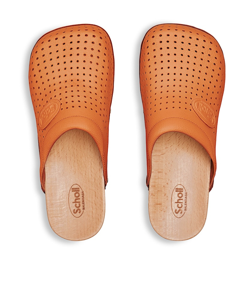 Balenciaga Women's  I Scholl 40mm Clog Mule  In Pastel Orange In Pale Orange