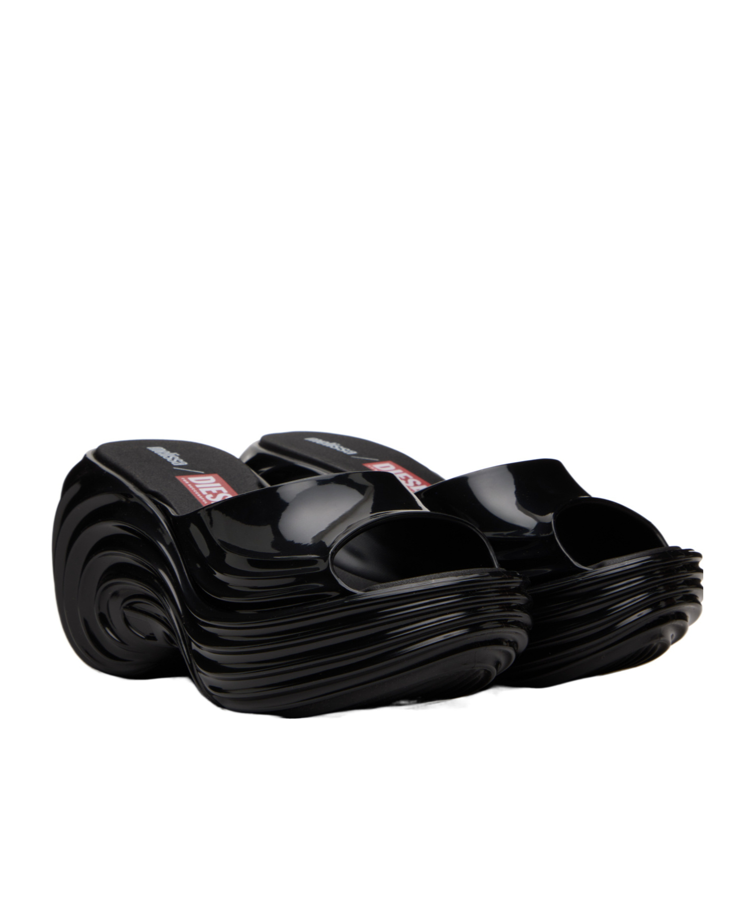 Diesel Black Melissa Edition Quantum Platform Heeled Sandals In Black