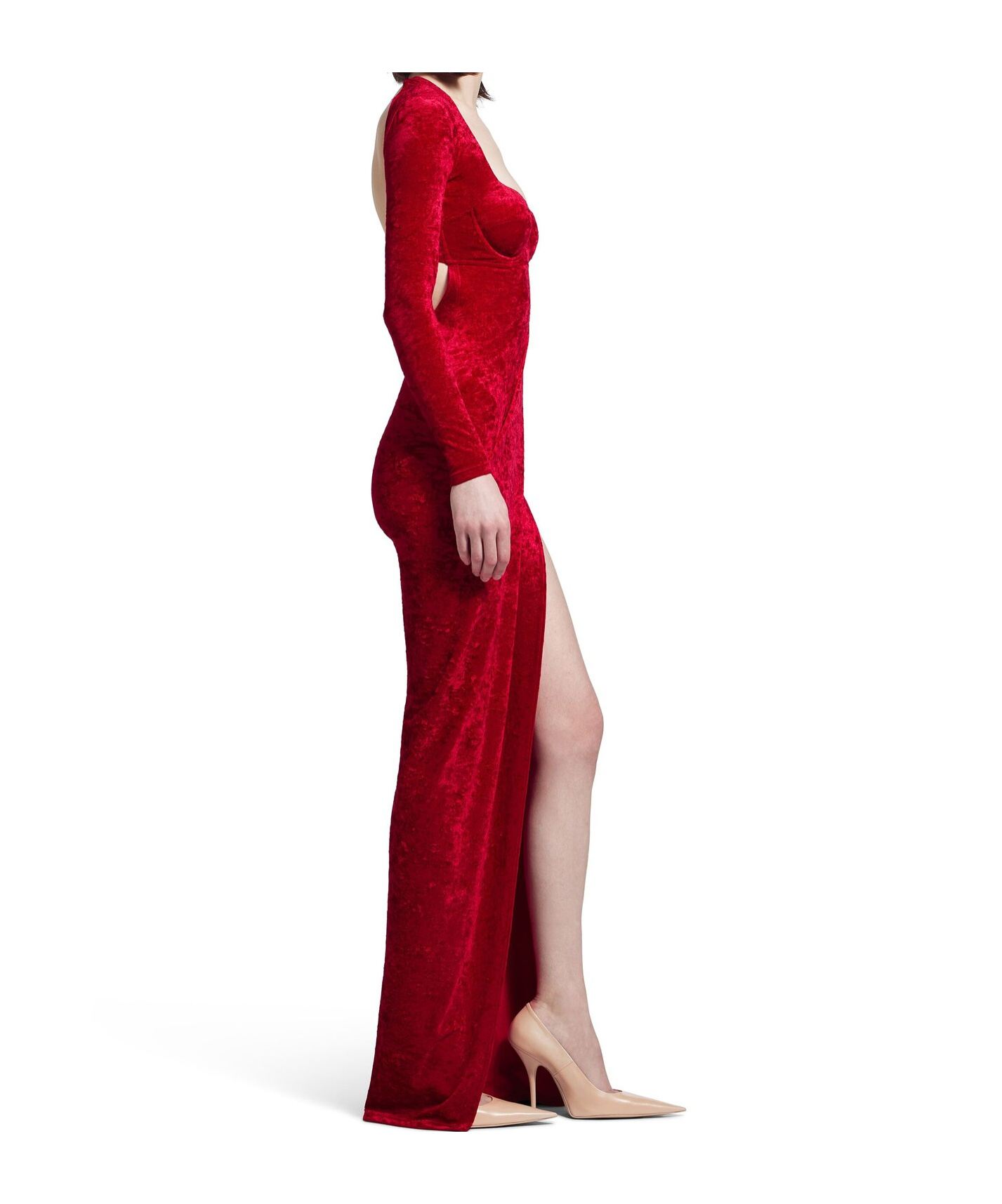 Balenciaga Women's Draped Maxi Dress In Garnet In Red