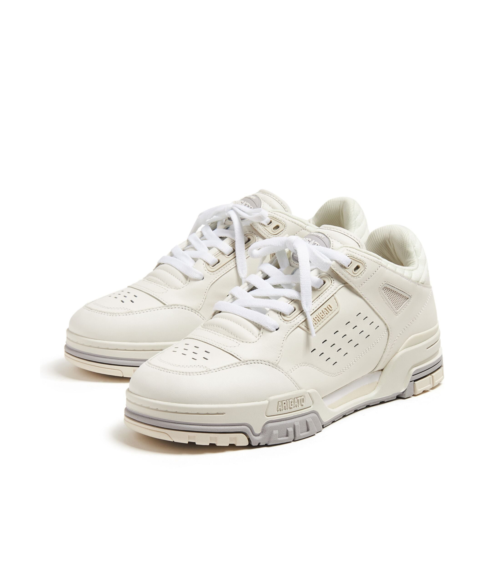 Axel Arigato Onyx Mesh-trimmed Perforated Leather Sneakers In White