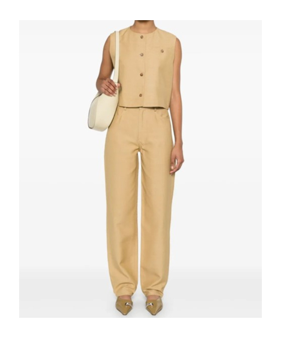 Loulou Studio Ardea Trousers In Neutral