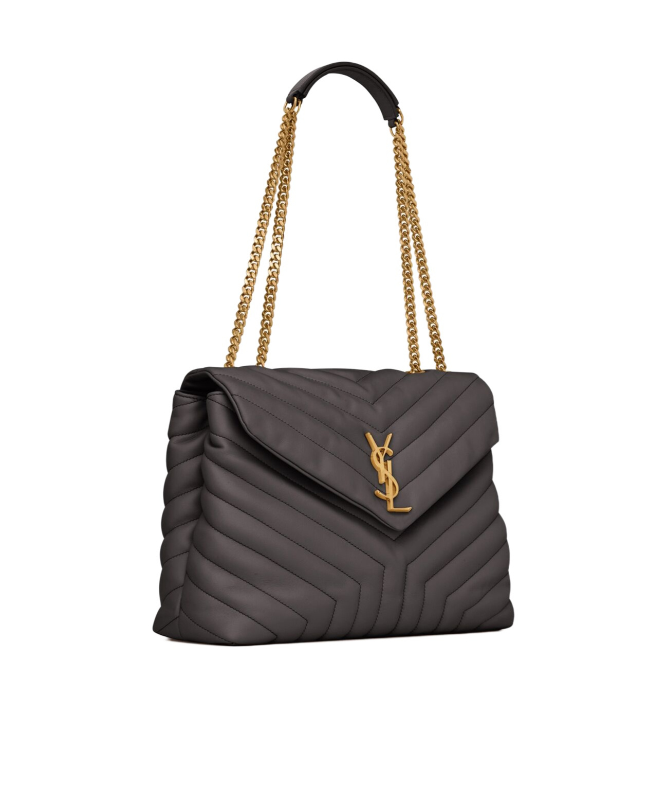 Saint Laurent Medium Loulou 'y' Quilted Shoulder Bag In Black