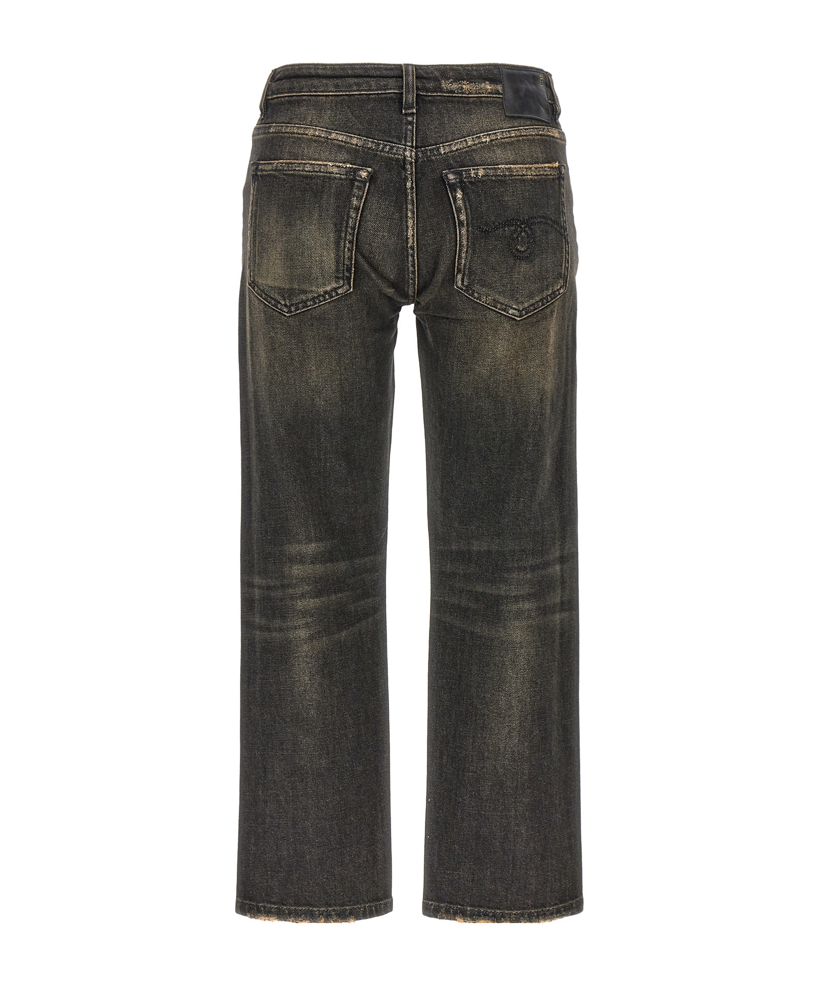 R13 Boy Straight Jeans In Black
