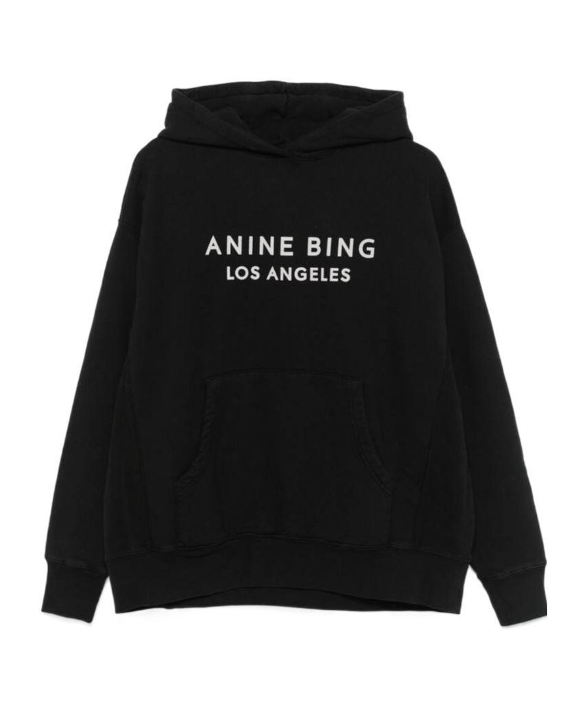 Shop Anine Bing Alto Jersey Hoodie In Black