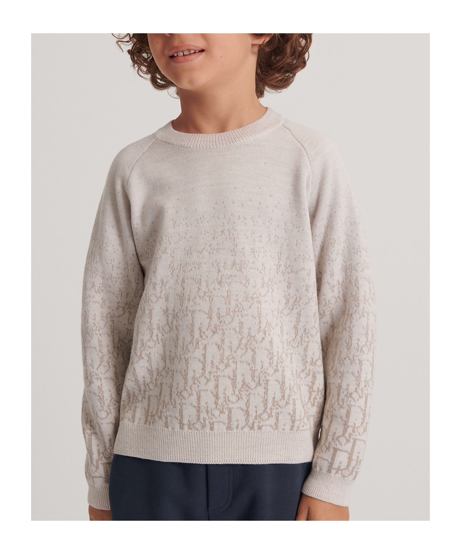 Dior Round-neck And Long-sleeved Sweater In White