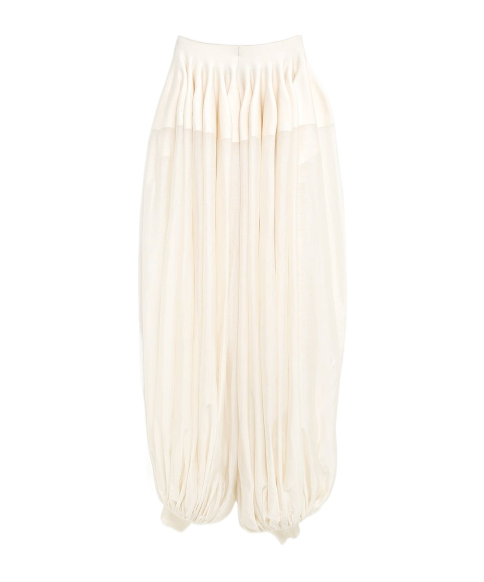 Alaïa Elastic Waist Casual Pants In White