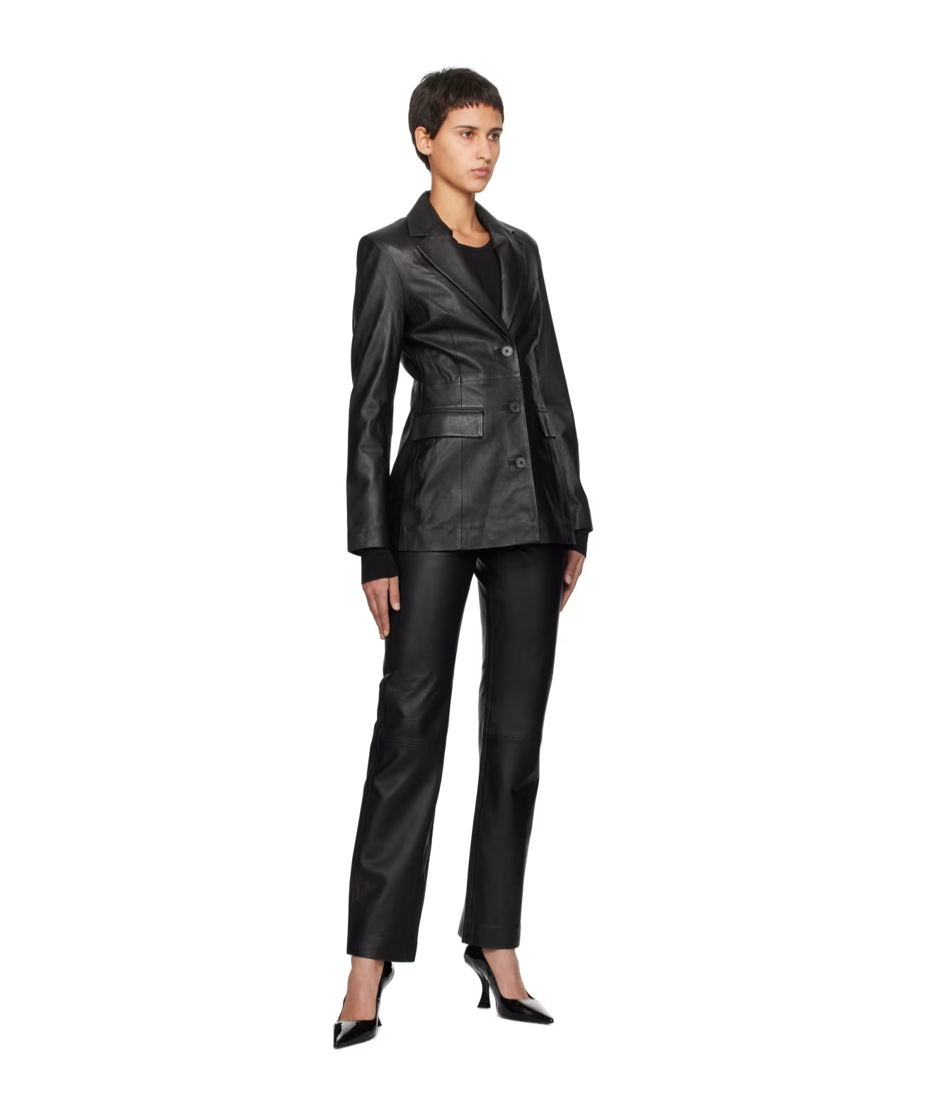 Remain Birger Christensen Straight Belt-loop Casual Pants In Black