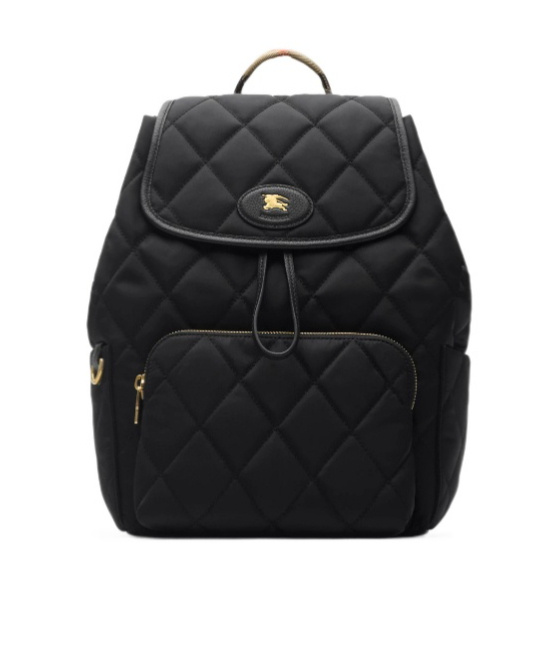 Burberry Horseshoe Backpack In Black