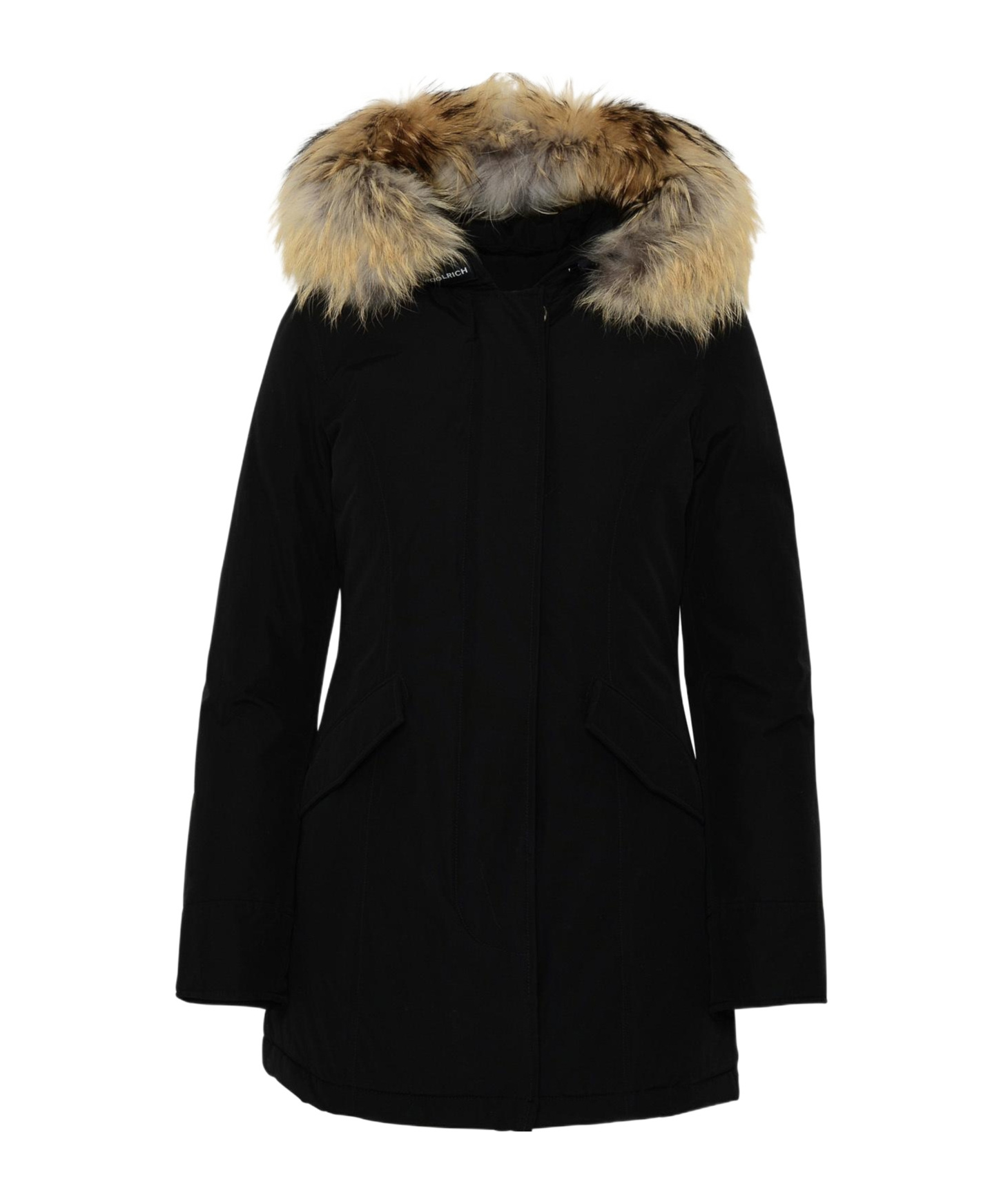 Woolrich Parka Arctic Con Pelliccia Removibile Nero In Black