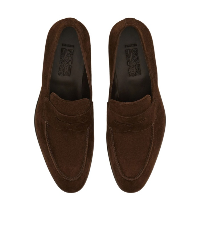 Ferragamo Tramezza Penny Loafer In Brown