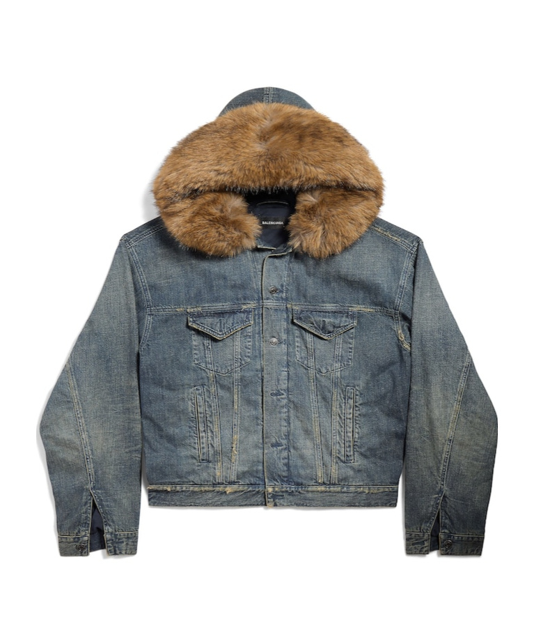 Balenciaga Men's Boxy Jacket In Blue In Blue
