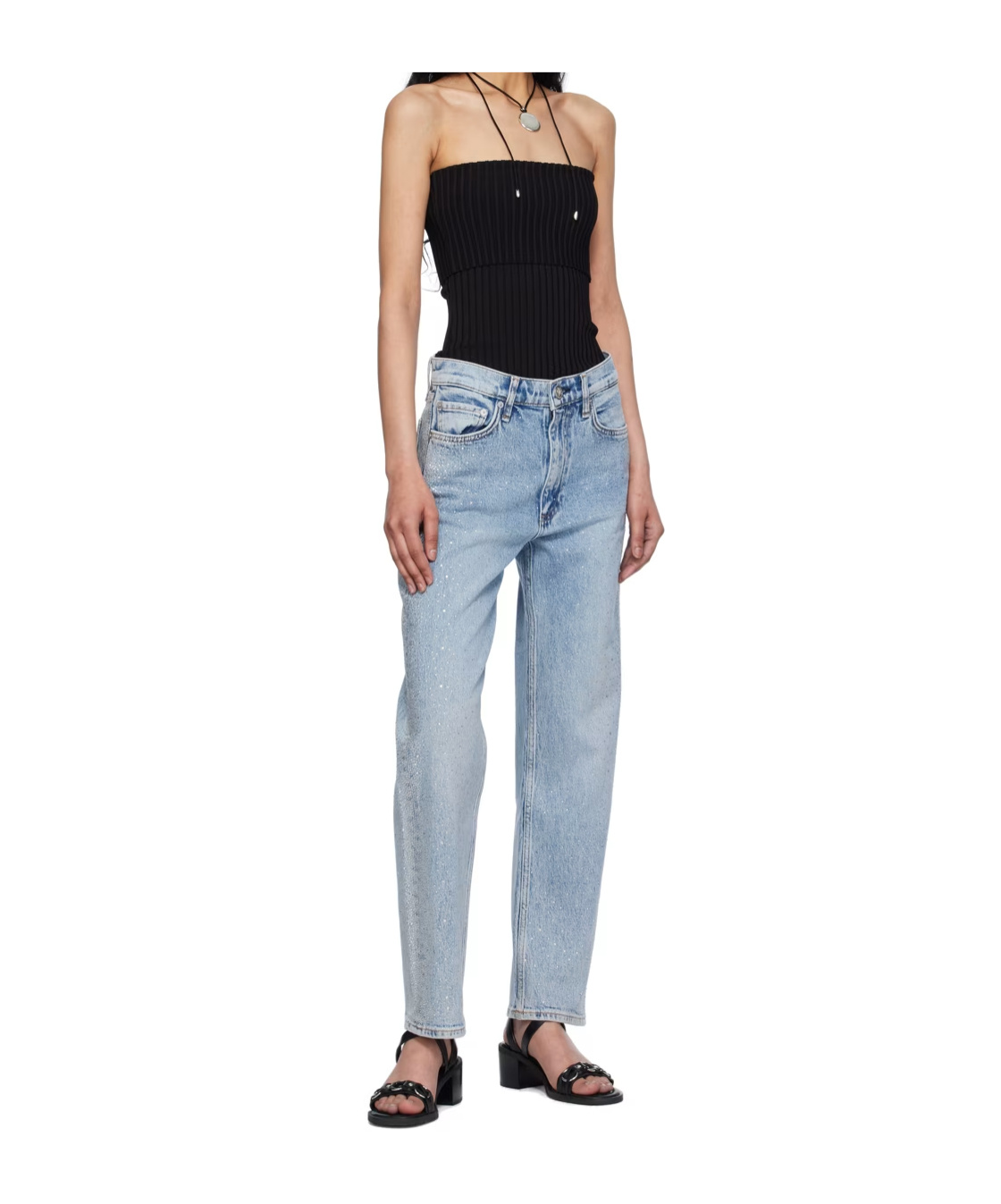 Rag & Bone Rib Knitted Tube Top Vest In Multicolor