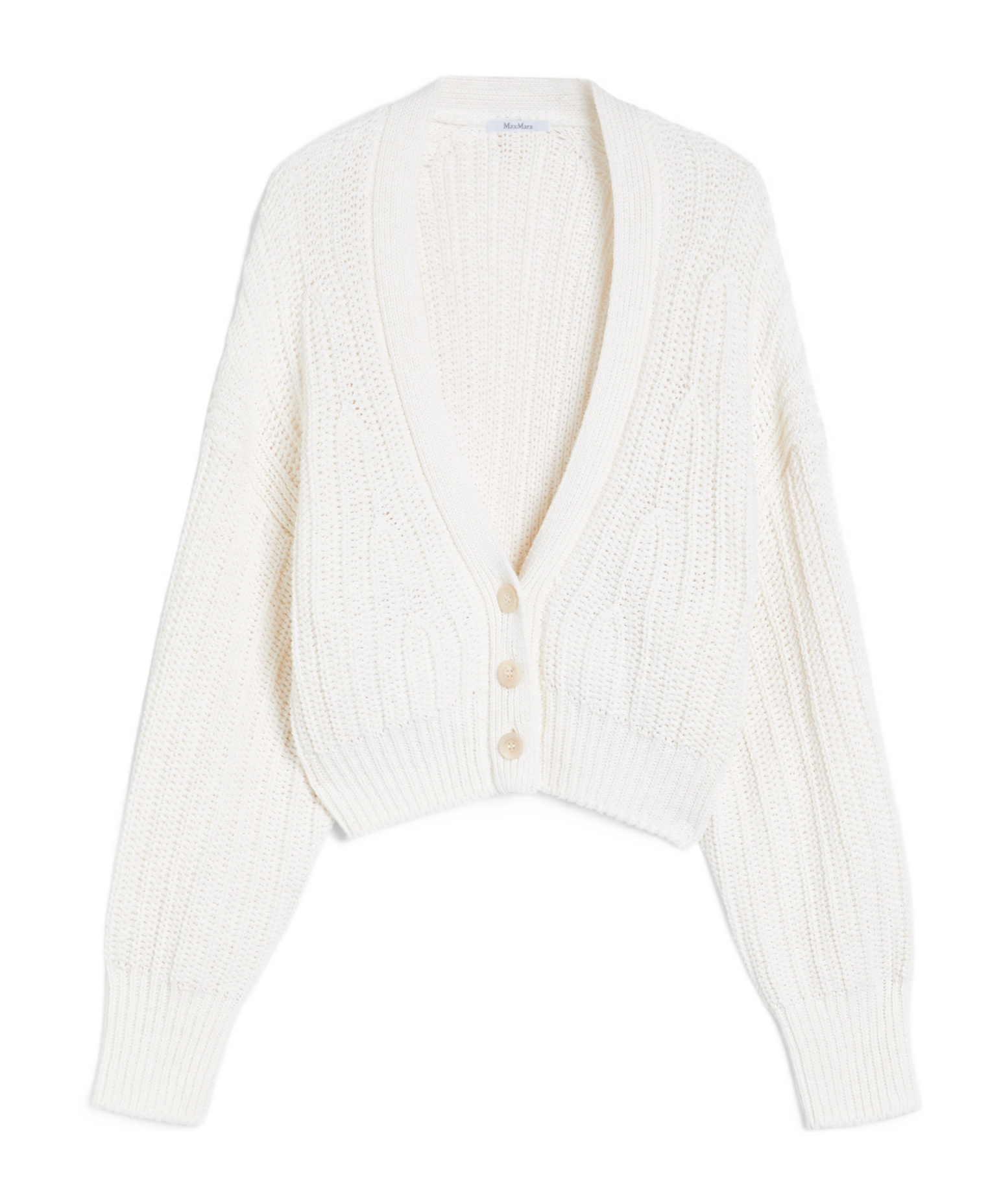 Max Mara Knit Cardigan In White