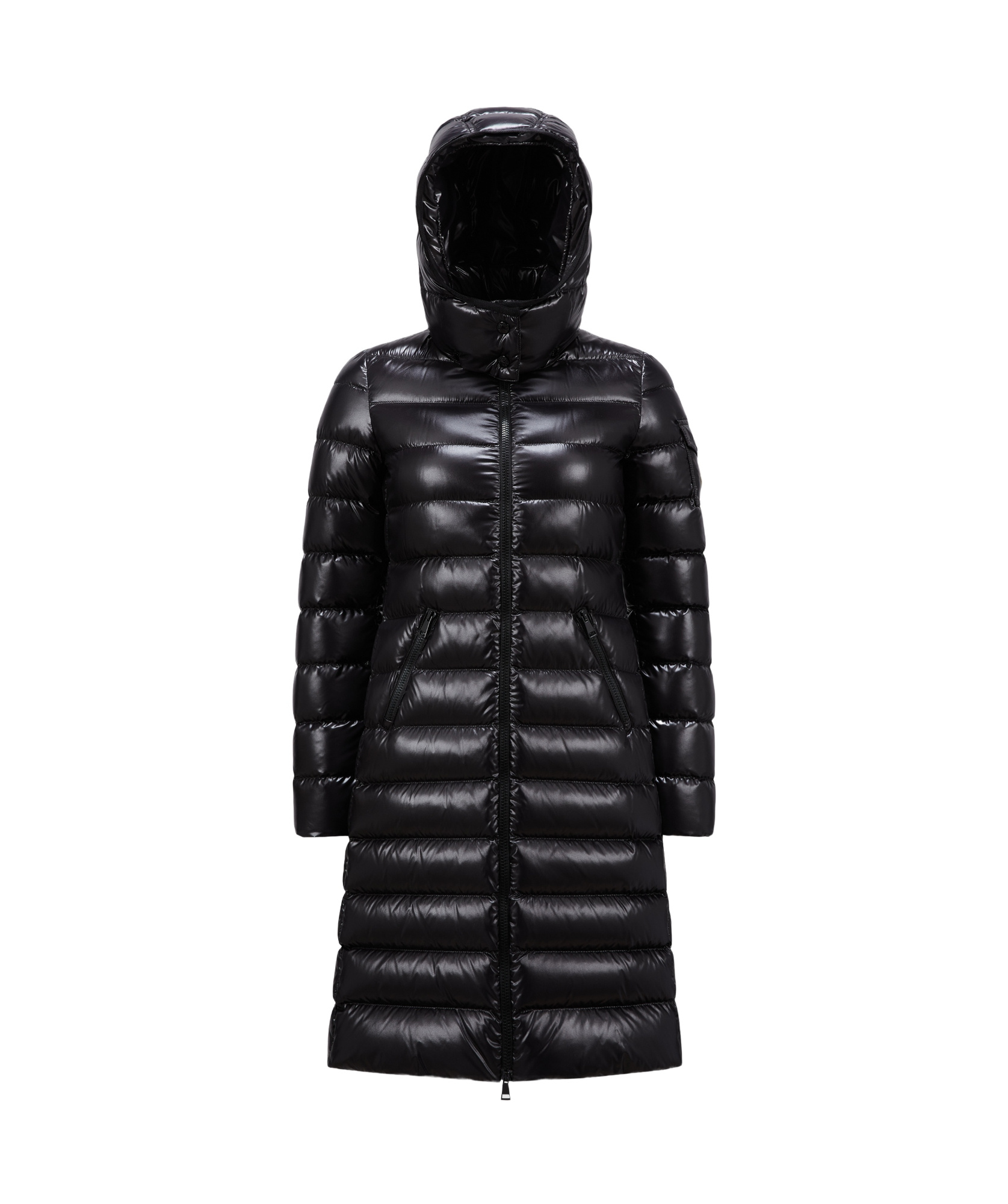 Shop Moncler Moka Long Down Jacket In Black