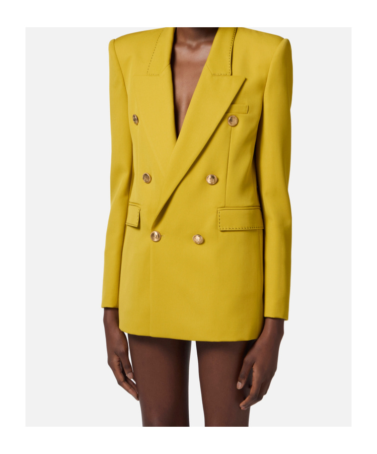 Elisabetta Franchi Double-breasted Blazer In Brown