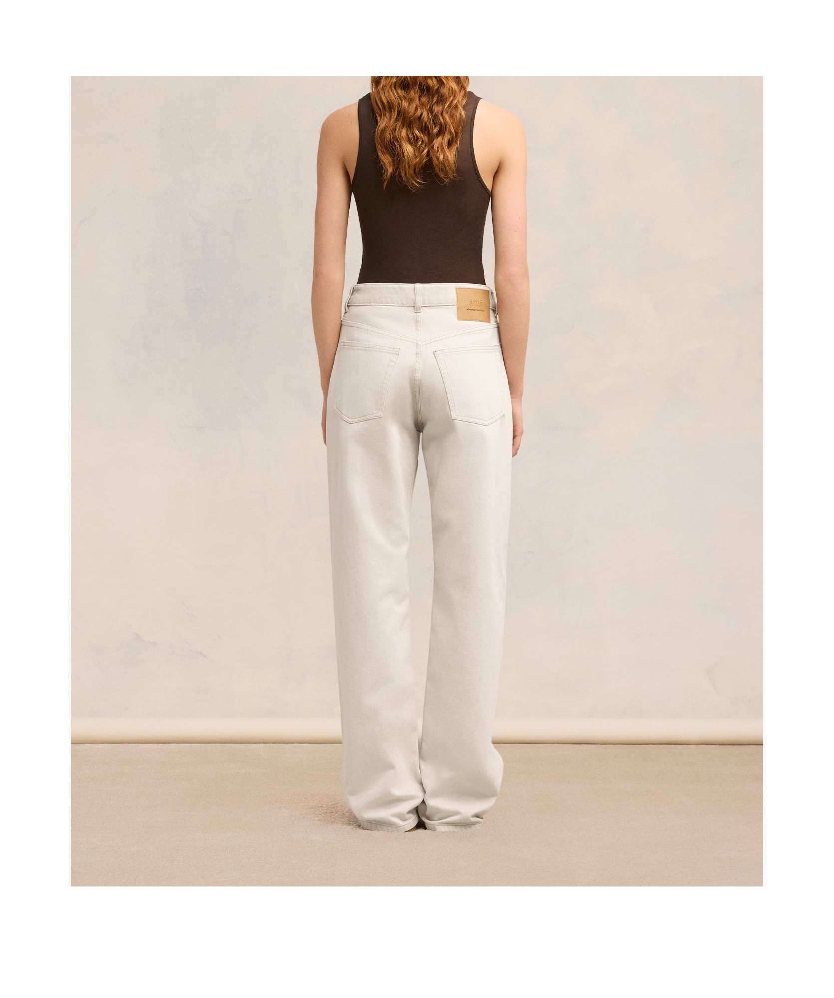 Ami Alexandre Mattiussi Belt-loop Jeans In White