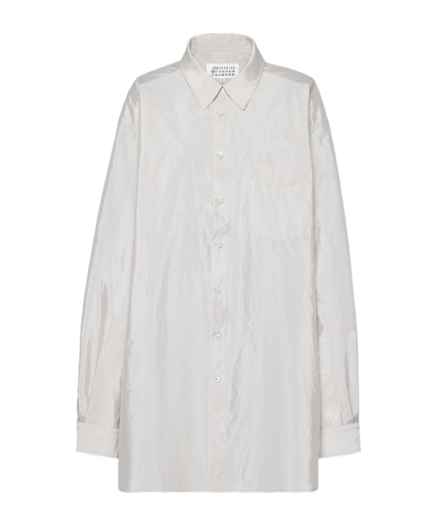 Maison Margiela Long-sleeved Shirt Woman Pearl Grey In White