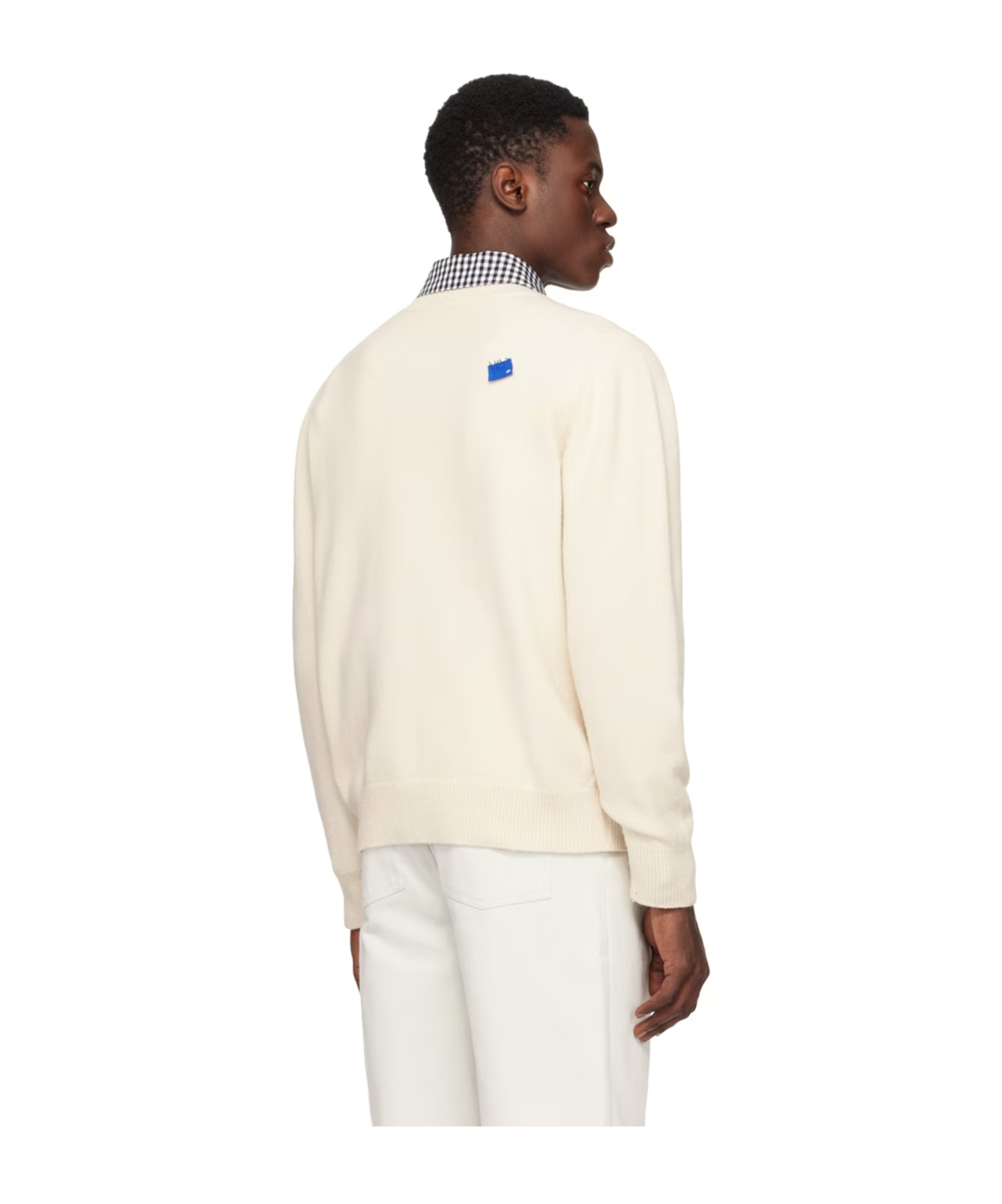 Ader Error Off-white Dropped Shoulder Sweater In White