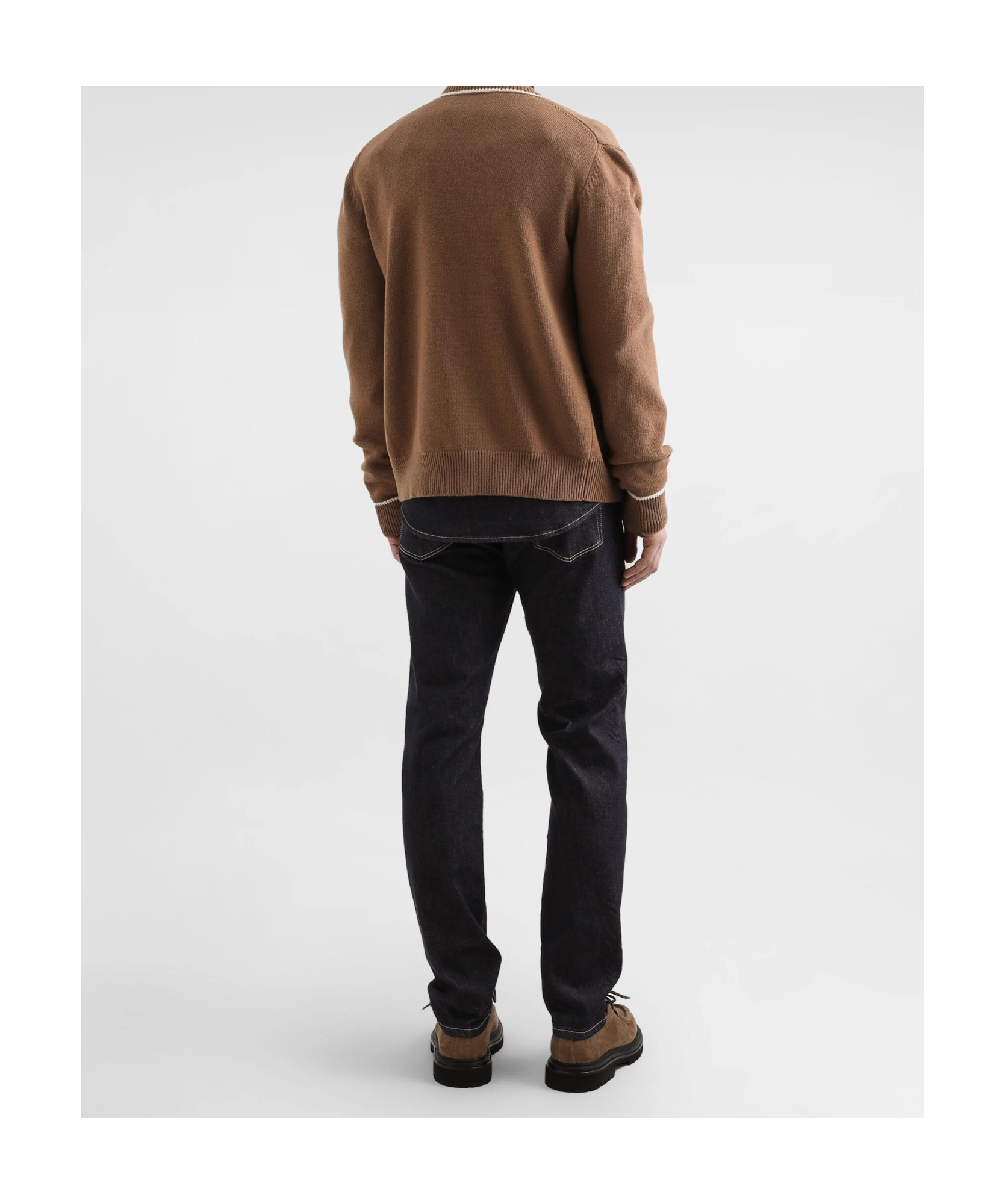 Dolce & Gabbana Trousers With Belt Loops And Contrast Stitching In Black