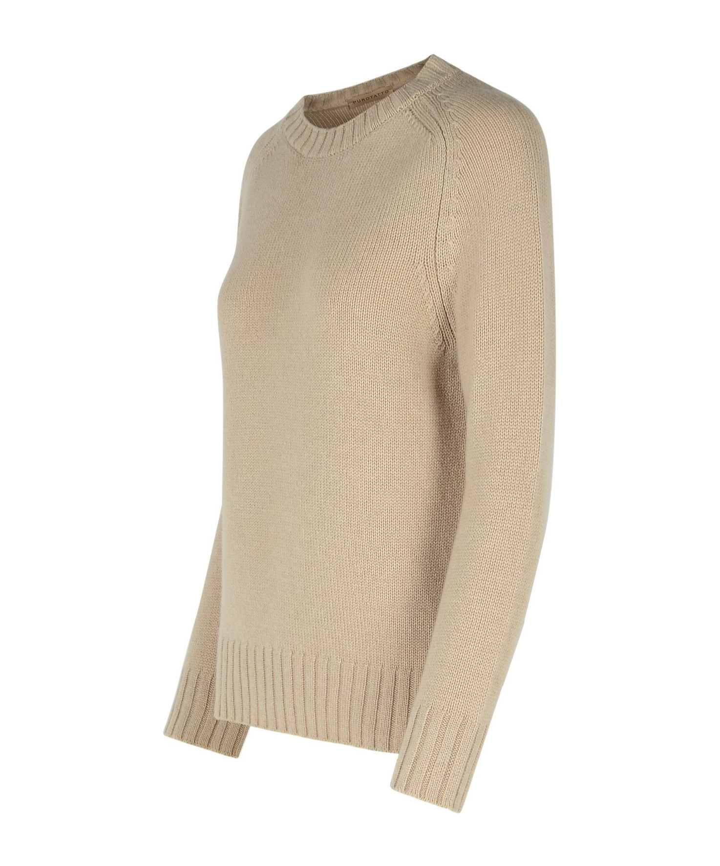 Purotatto Long-sleeved Sweater In Nude