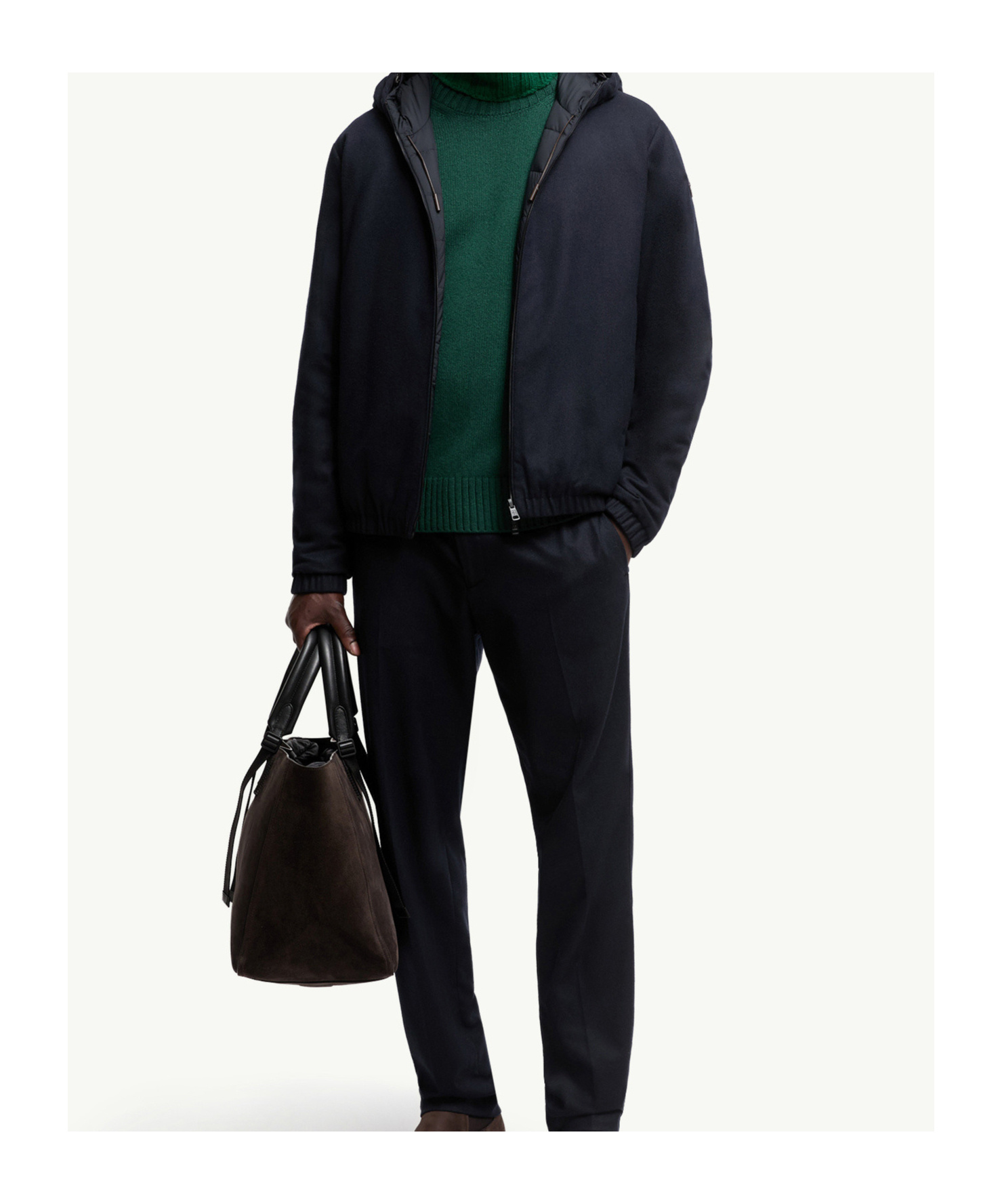Moncler Guerand Reversible Short Down Jacket With Hood In Blue