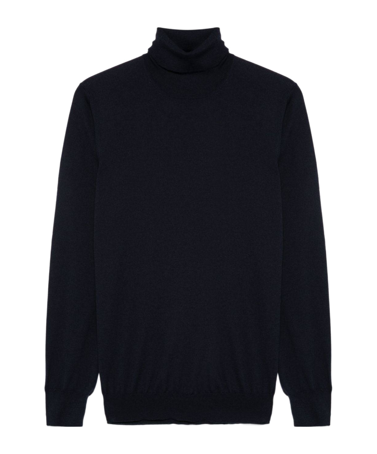 Lardini Turtleneck Wool Sweater In Black