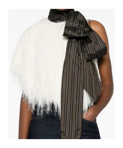 Dries Van Noten Asymmetrical Cover-up In White