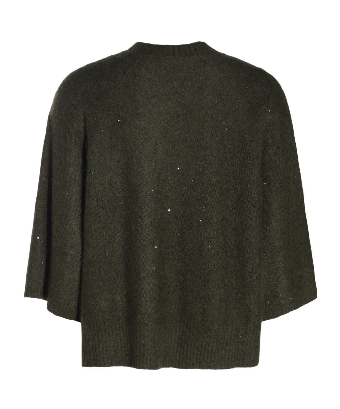 Fabiana Filippi Wool-blend Crew-neck Sweater In Black