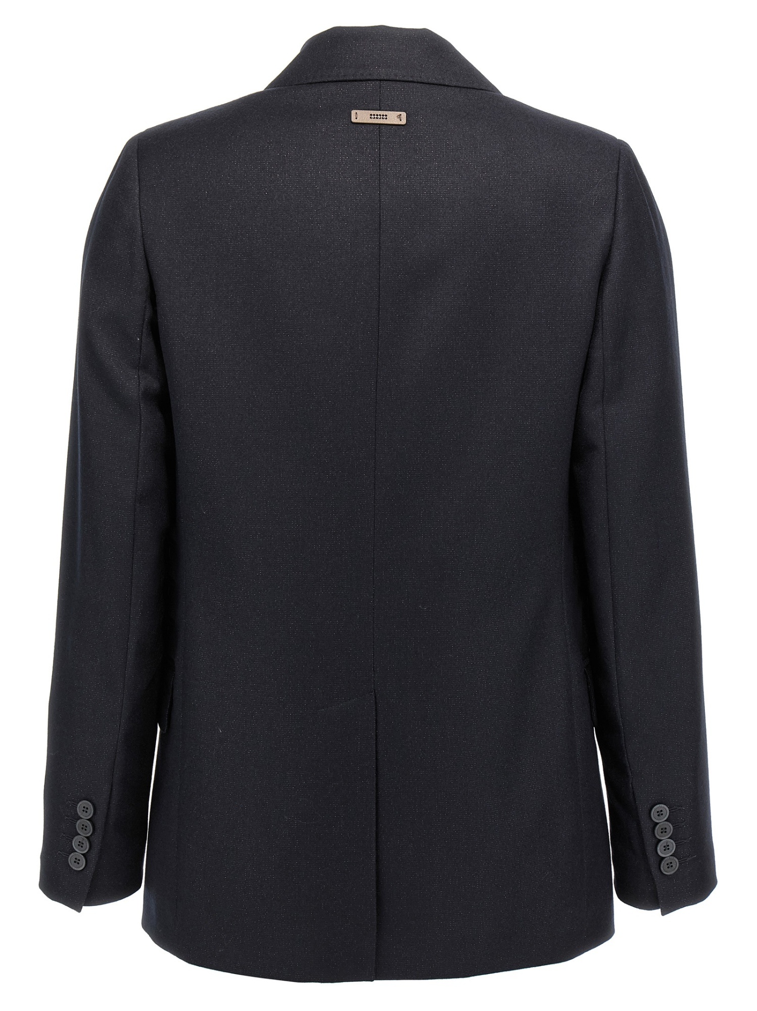 Shop Peserico Lapel Long-sleeved Suit Jacket