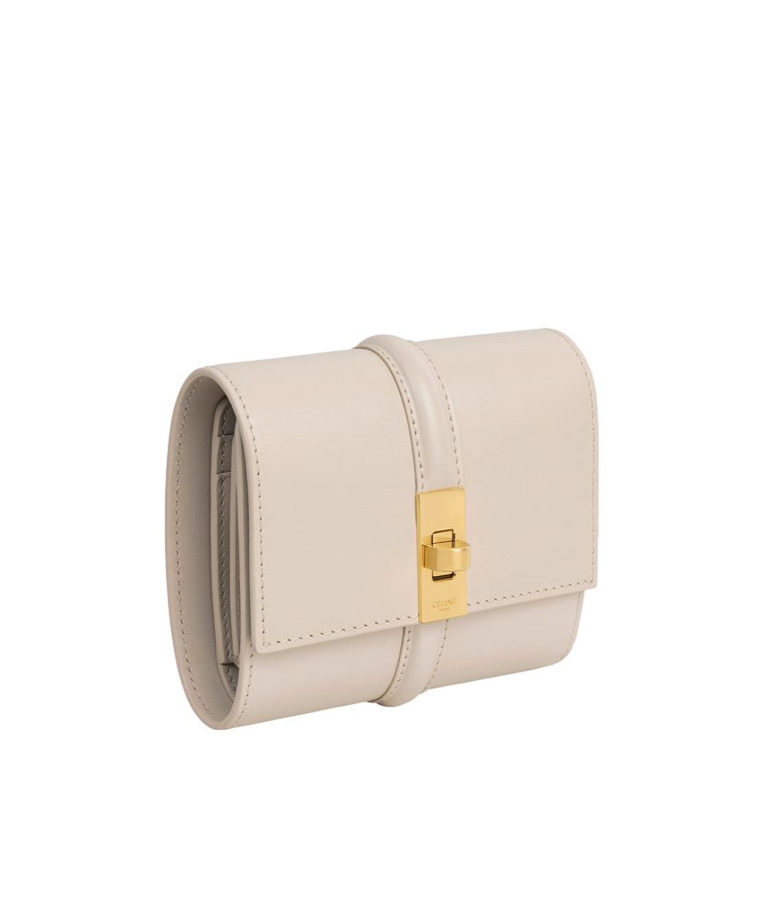 Celine Small Three-fold Wallet In Light Beige