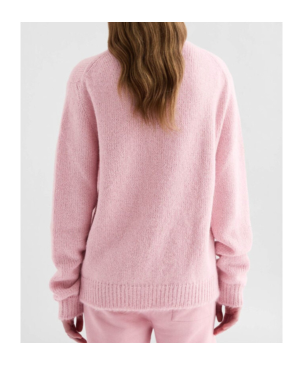 Jil Sander Ribbed-cuff Alpaca-wool-blend Sweater In Pink