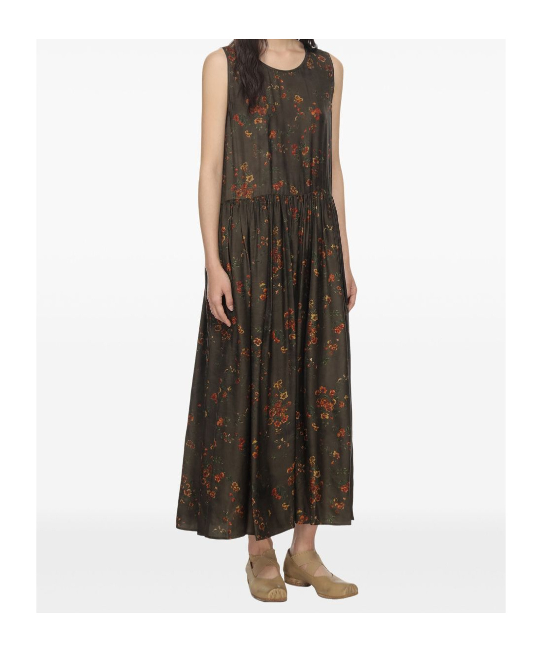 Uma Wang Ardal Dress Woman Tobacco In Black