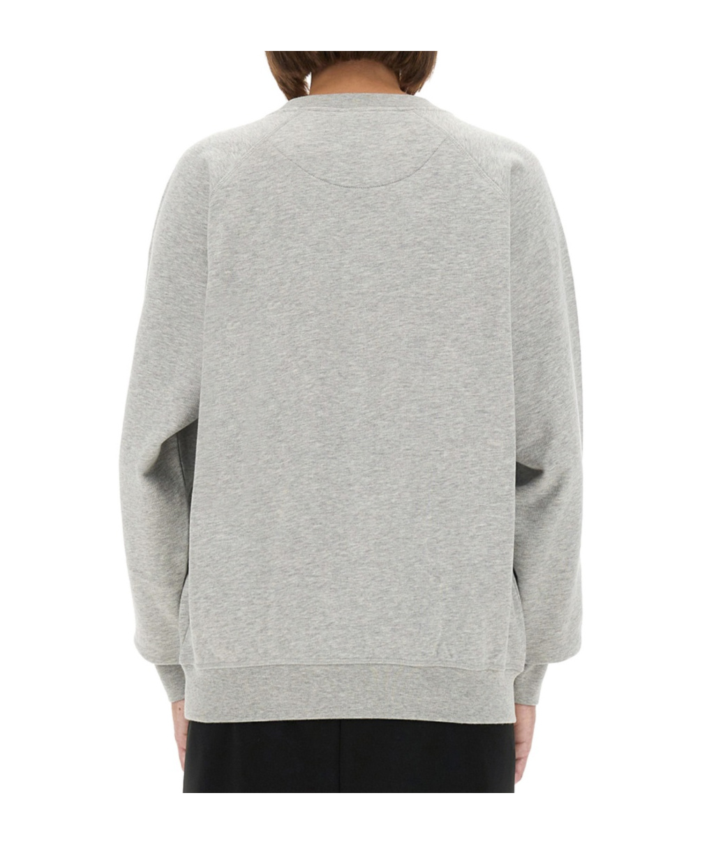 Vivienne Westwood Relaxed Fit Long-sleeve Cotton Sweatshirt With Embroidered Logo In Gray