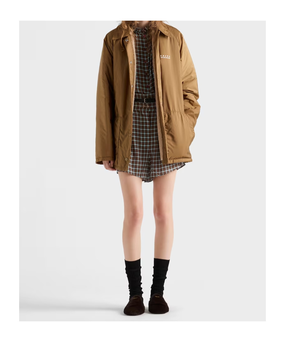 Prada Lightweight Re-nylon Blouson Jacket In Sand