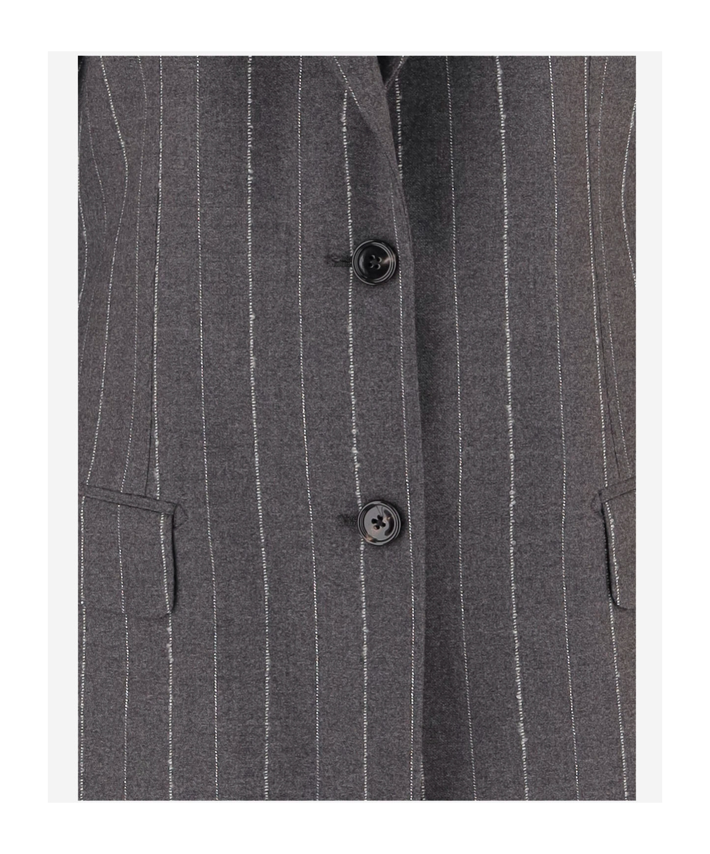 Tagliatore Striped Single-breasted Blazer In Gray