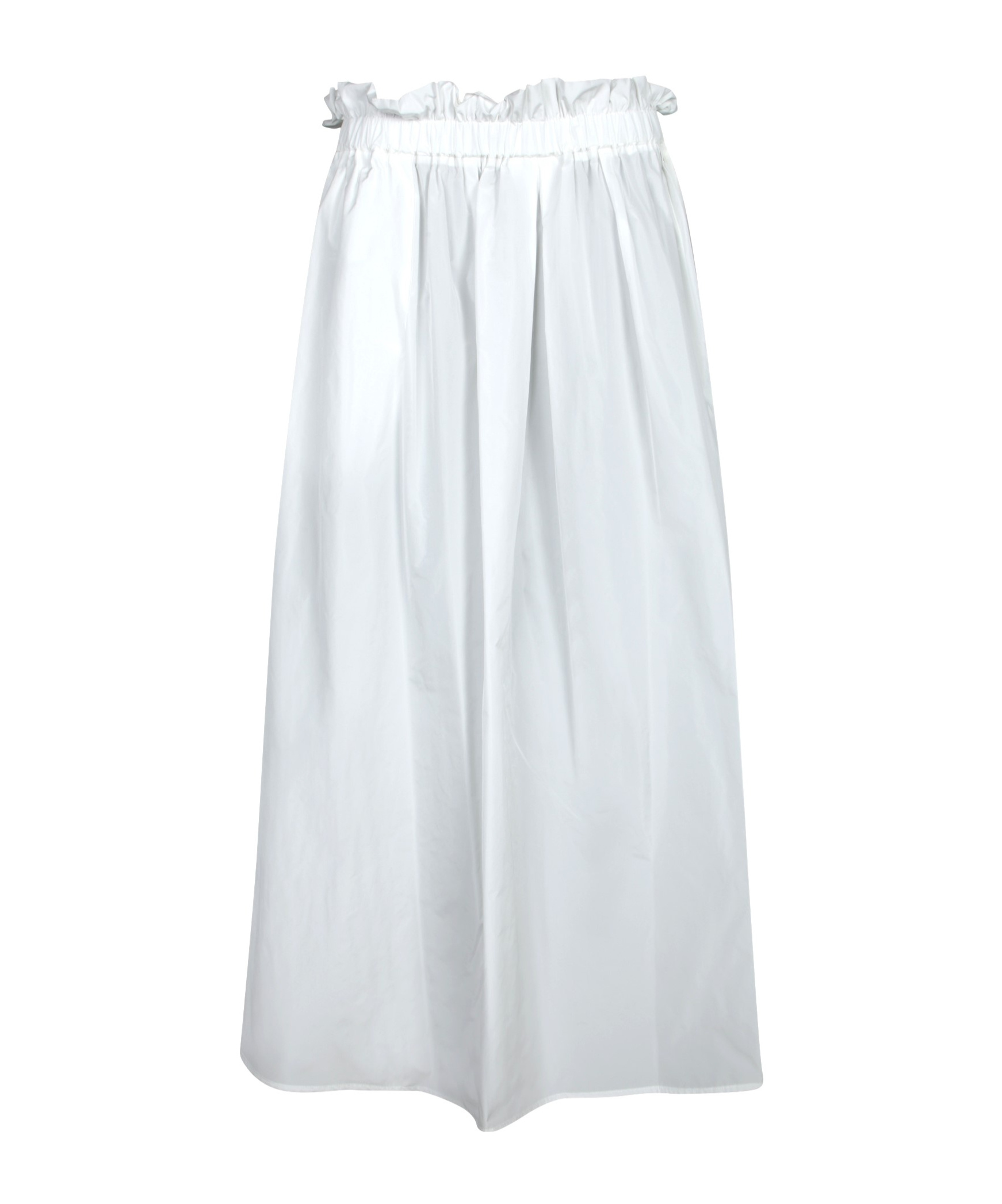 Herno A-line Elasticated Waistband Midi Skirt In White