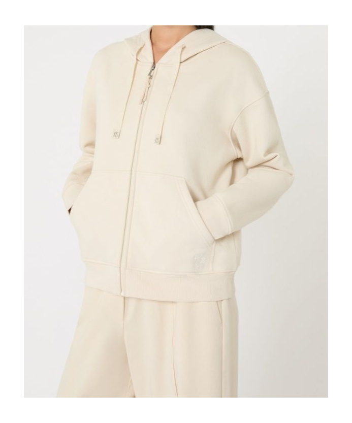 Weekend Max Mara Long-sleeved Hooded Sweatshirt In White