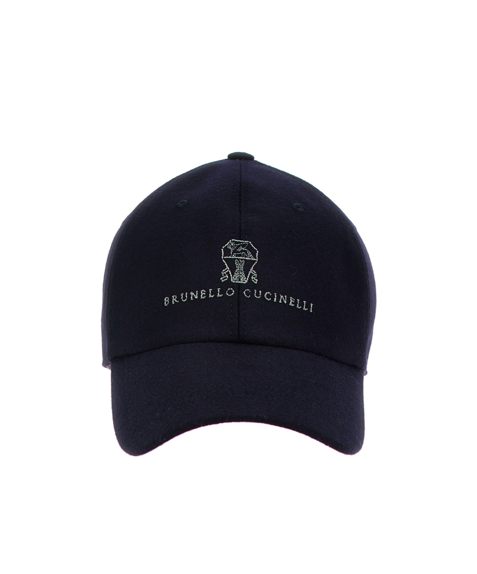 Brunello Cucinelli Logo-embroidered Flannel Cap In Black