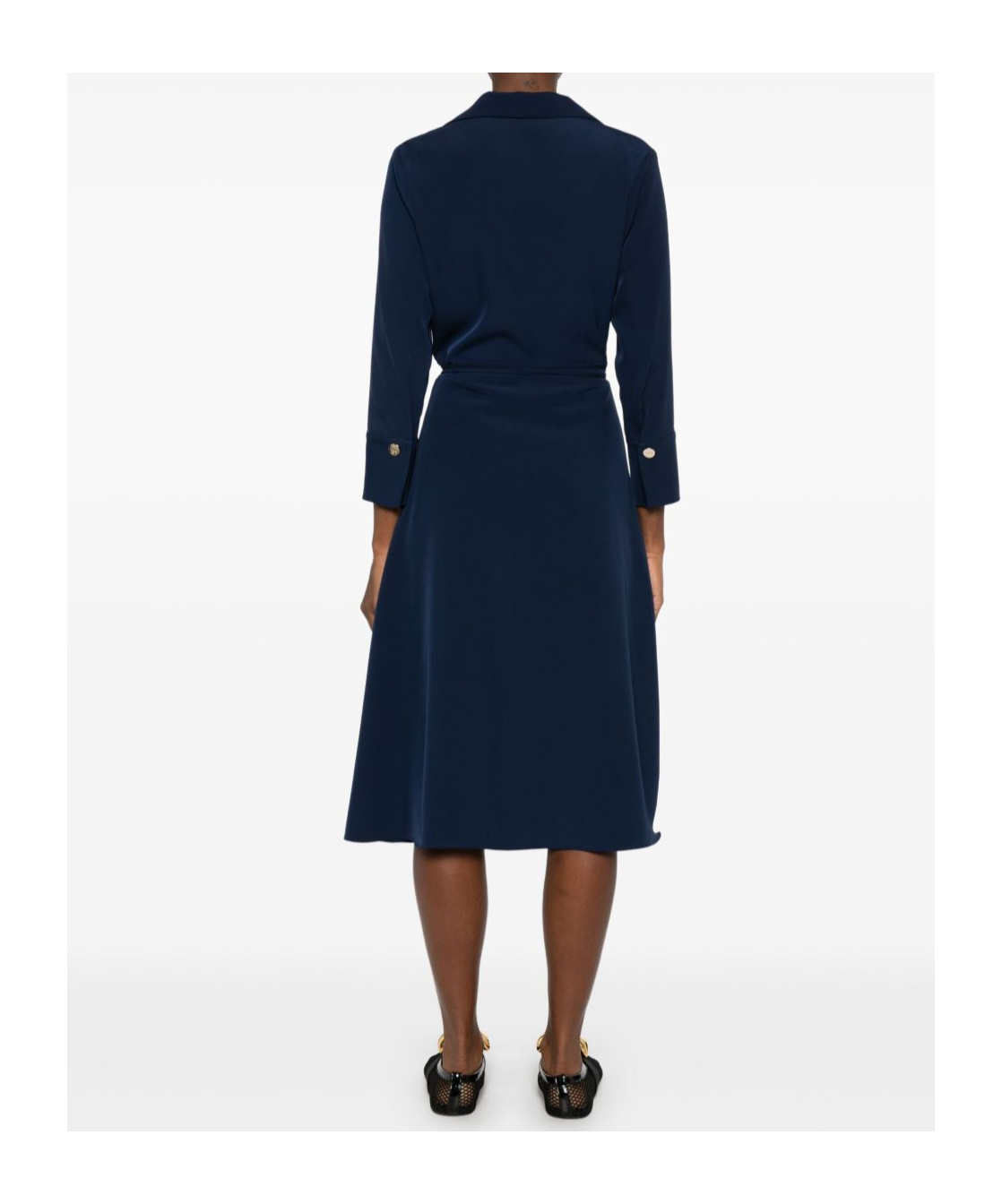 Liu •jo Liu Jo Blue Midi Wrap Dress With Tie