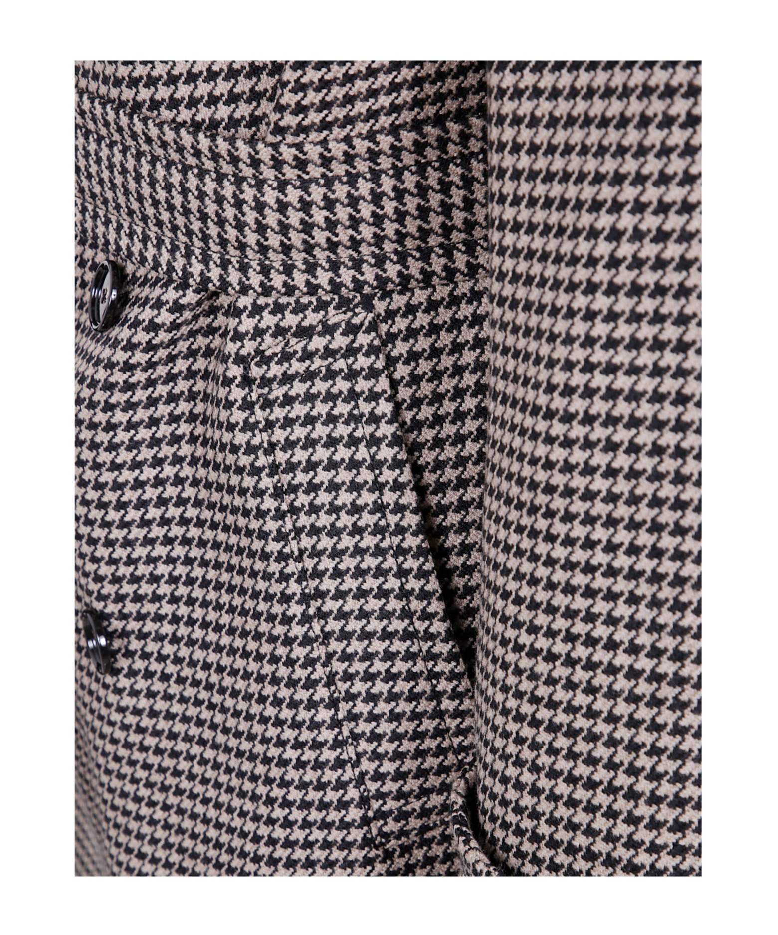 Tagliatore Houndstooth Belted Coat In Gray