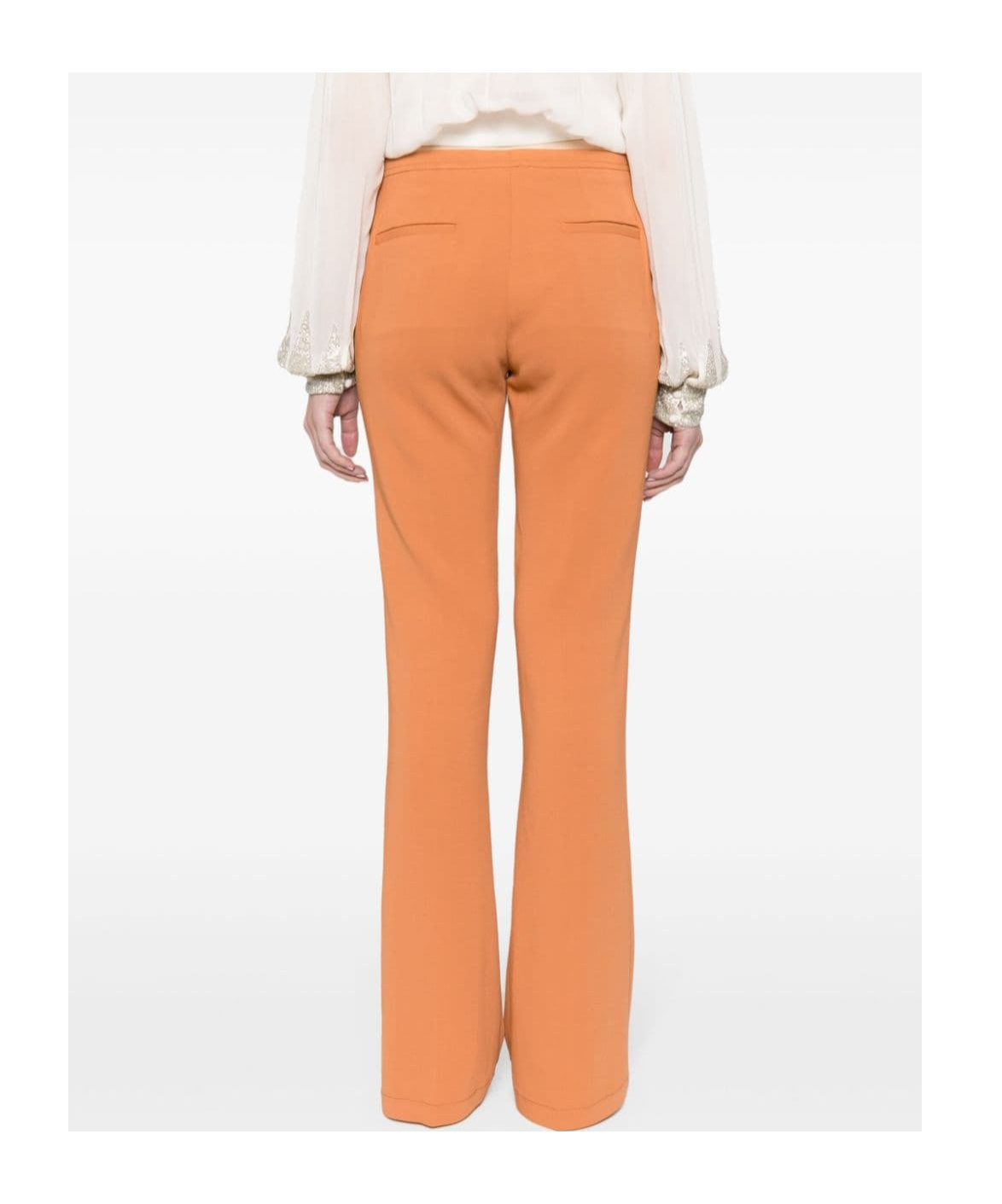 Shop Forte Forte Pressed-crease Tailored Trousers