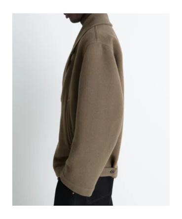 Lemaire Double-breasted Jacket In Brown